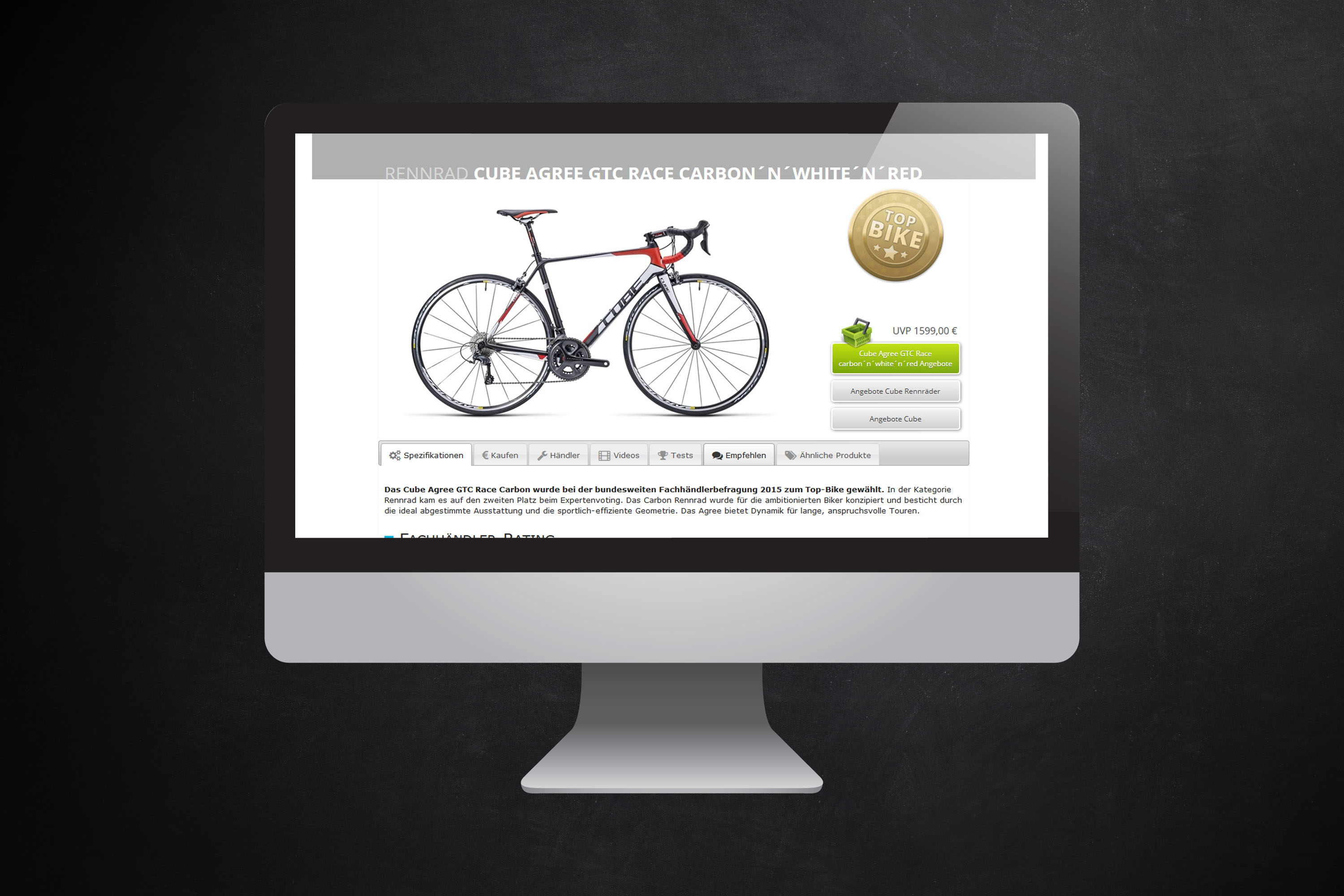OnBikeX Screenshot Produktseite